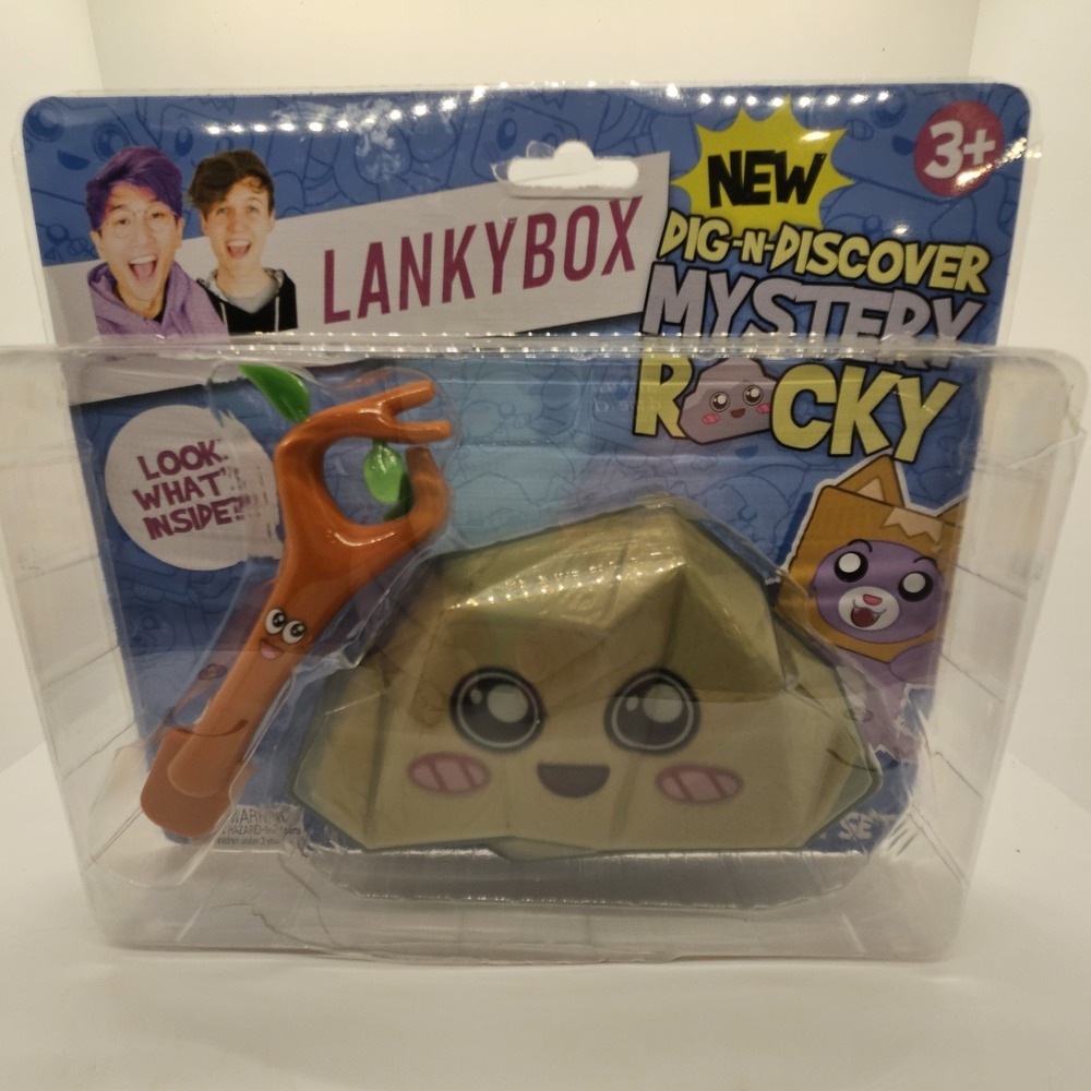 LankyBox Dig-N-Discover Mystery Rocky Toy Set w/ Sticky Dig Tool‎ & Figures NIB